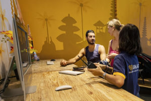 Customers getting support renting a motorbike in Bali