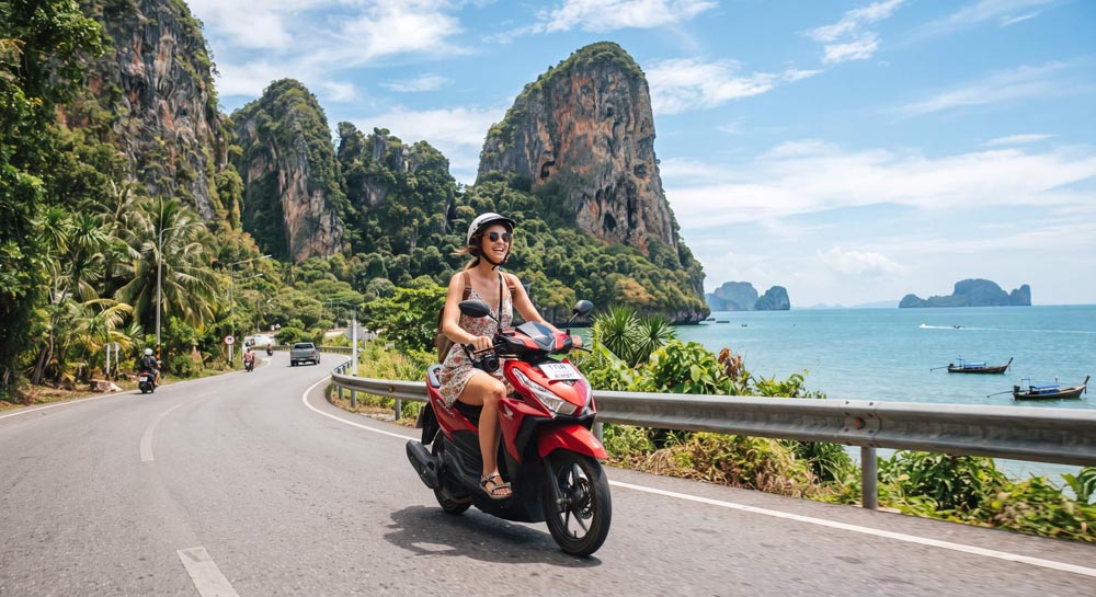 Exploring Krabi's coast road by scooter Exploring Krabi's coast road by scooter