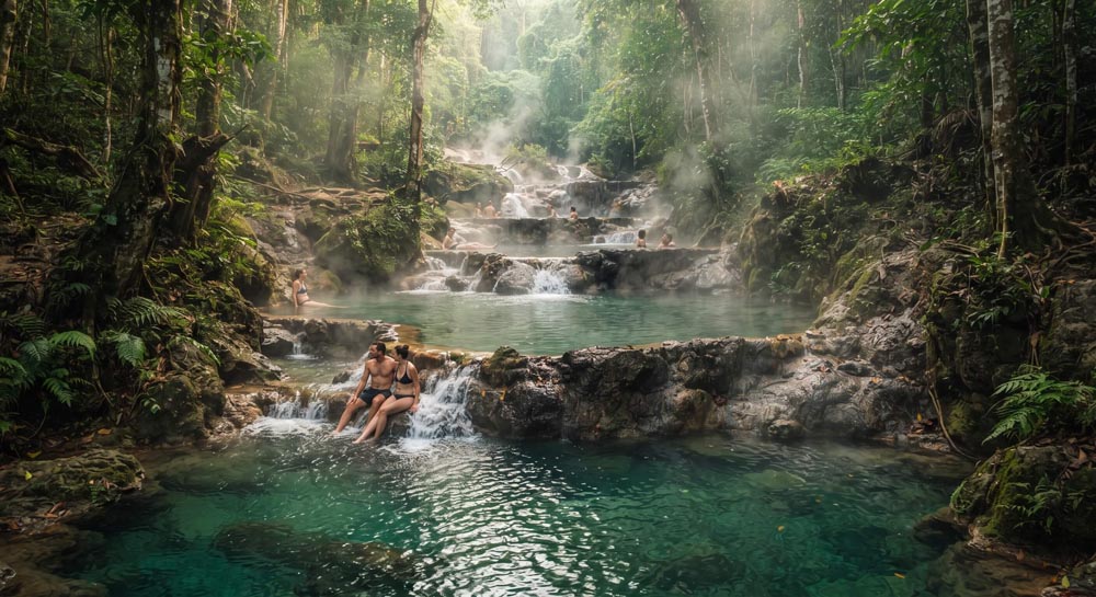 Krabi Hot Springs Waterfall — natural terraced hot spring pools Krabi Hot Springs Waterfall — natural terraced hot spring pools